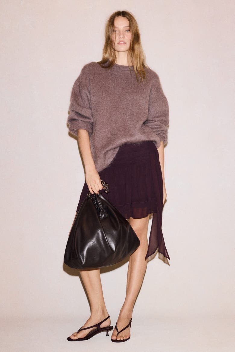 Oversized Mohair-blend Jumper, Alternate, color, Dusty purple