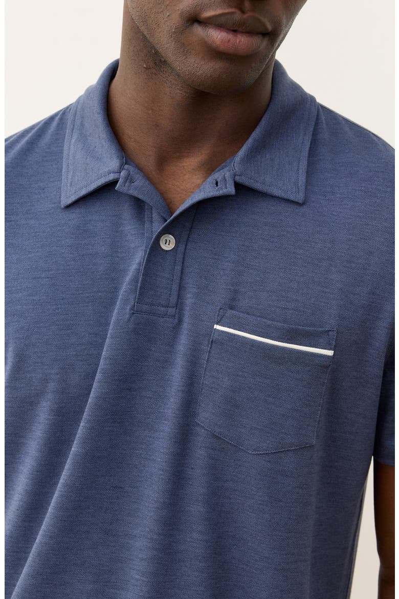 Air Pocket Performance Polo, Alternate, color, VINTAGE INDIGO