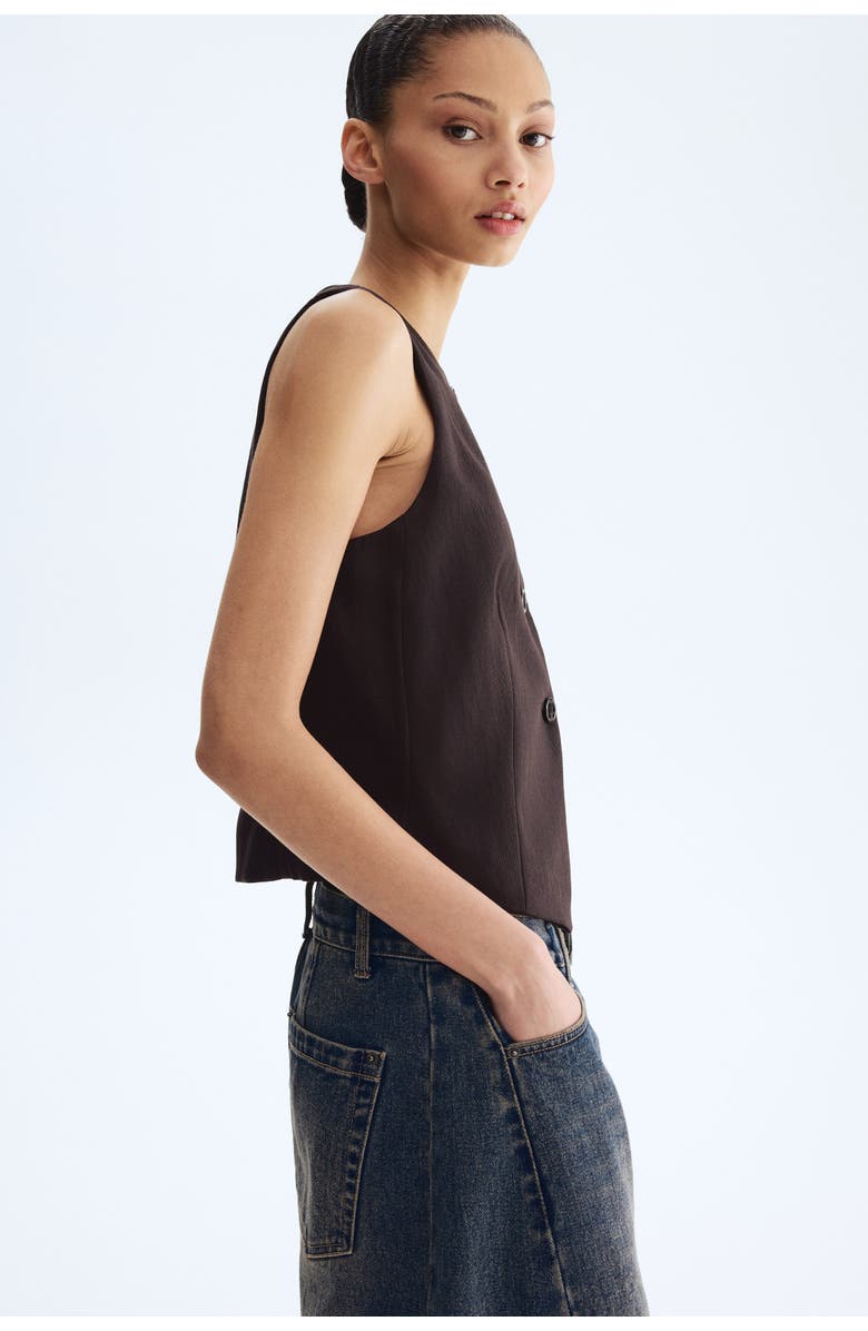 H&M Waistcoat, Alternate, color, Dark Brown