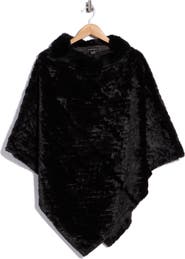 Nanette Lepore Open Knit Cowl Neck Poncho