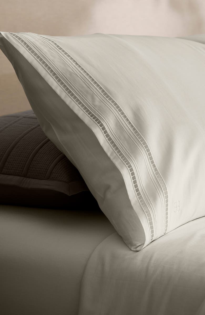 Boll & Branch Signature Ladder Stitch Set of 2 Organic Cotton Pillowcases, Alternate, color, White/ White
