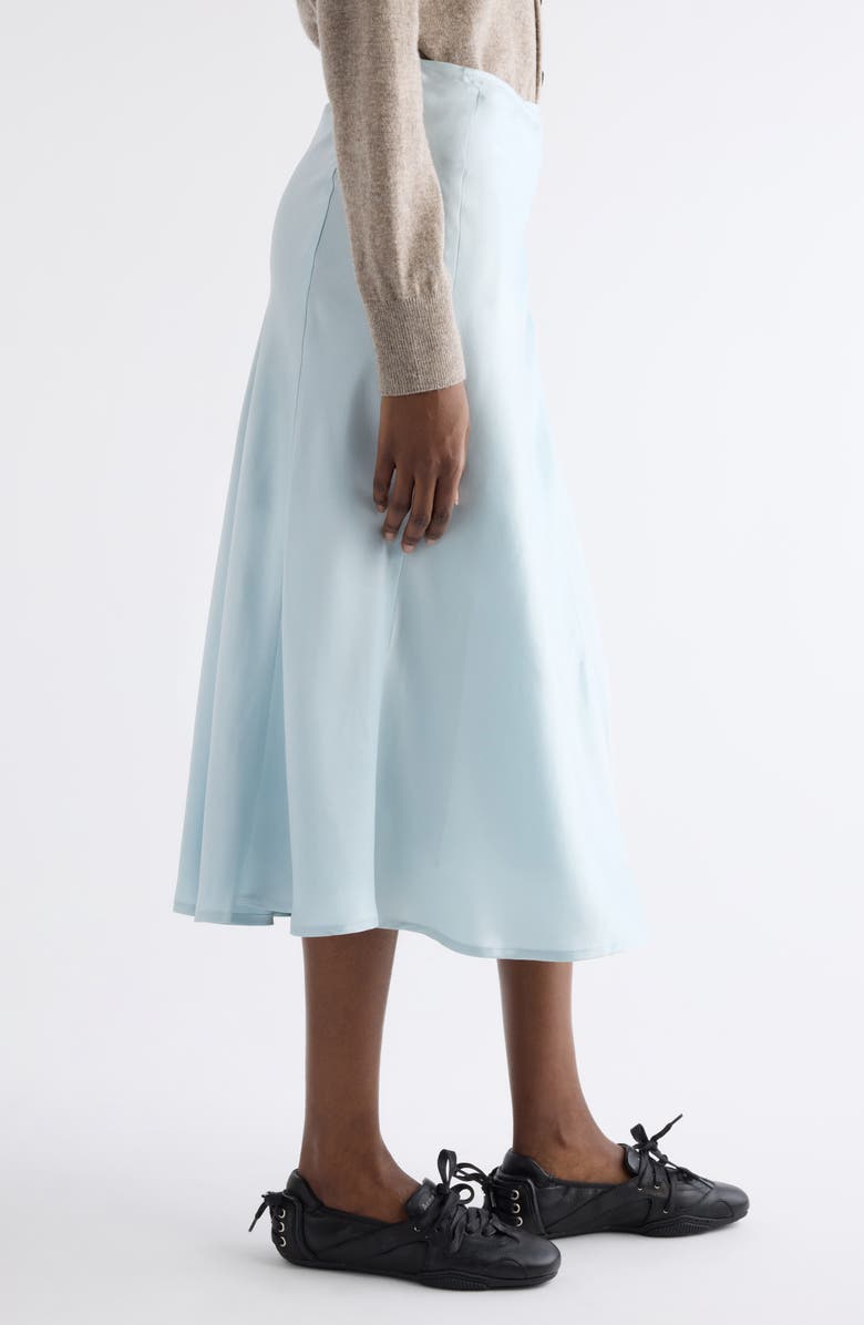 Acne Studios Igona Silk Satin Wrap Skirt, Alternate, color, Light Blue