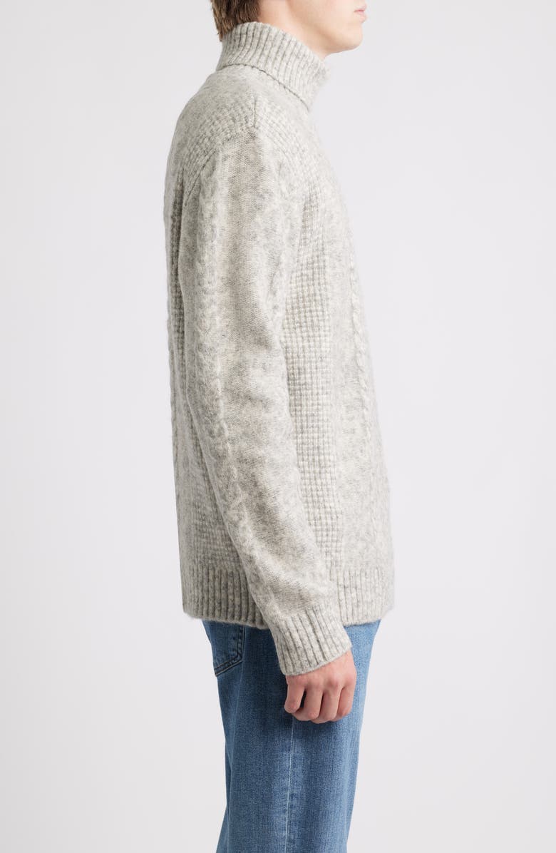 Schott NYC Tri-Blend Turtleneck Sweater, Alternate, color, Cloud Grey