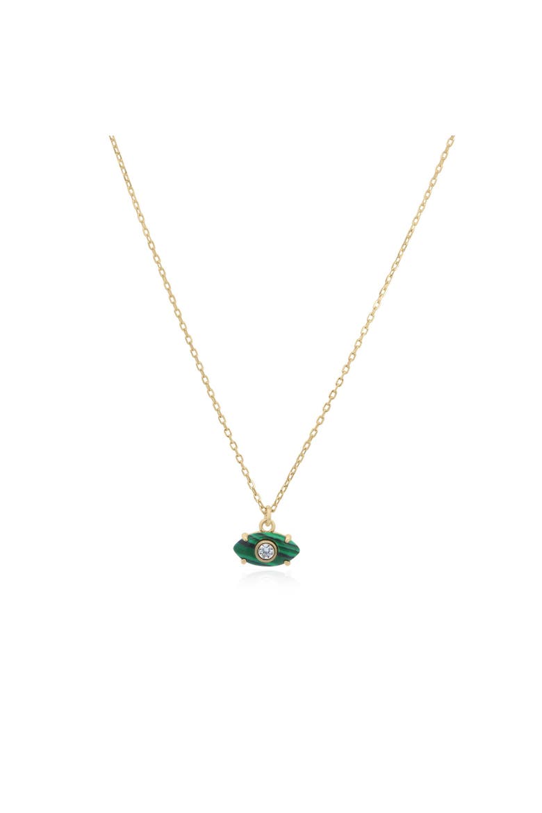 Malachite Evil Eye Necklace, Main, color, Malachite
