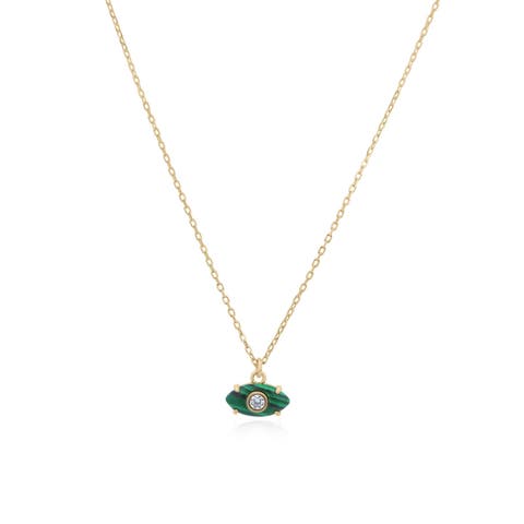 Malachite Evil Eye Necklace