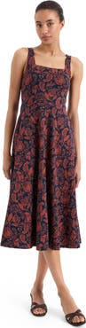Pact Fit & Flare Square Neck Dress Made With Organic Cotton