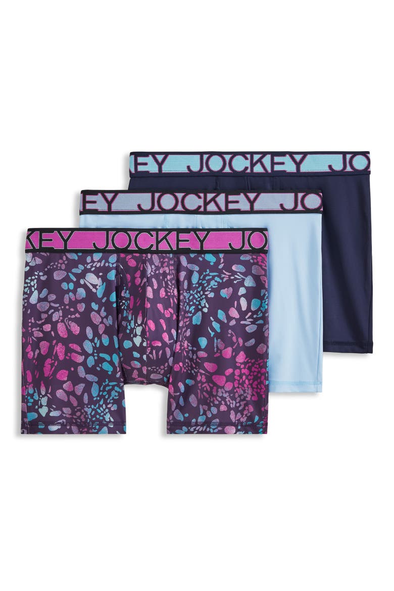 Men's Active Microfiber 5" Boxer Brief - 3 Pack, Main, color, Wander Blue