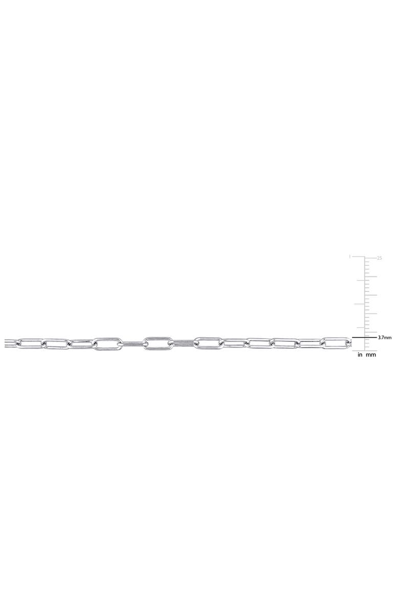 Paperclip Chain Necklace, Alternate, color, SILVER