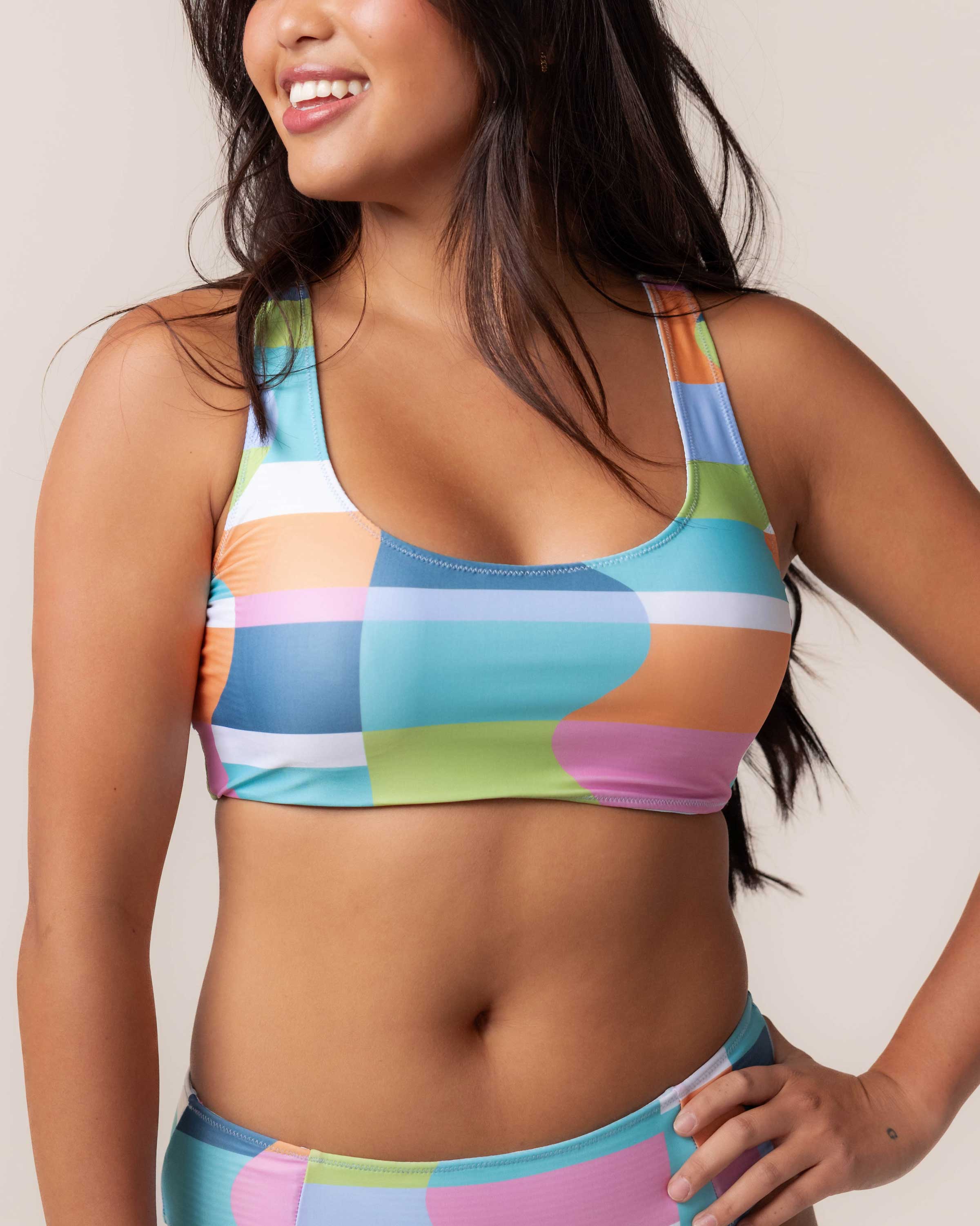 Nani 4-Way Reversible Bralette Swim Top in Evo 
