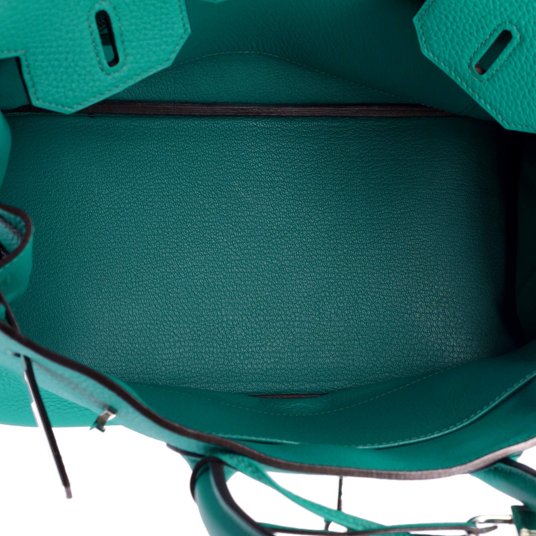 Pre-Owned Hermes Birkin Handbag Blue Clemence with Palladium Hardware 30, Alternate, color, 