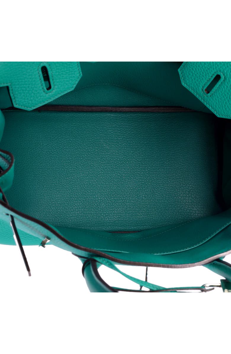 Pre-Owned Hermes Birkin Handbag Blue Clemence with Palladium Hardware 30, Alternate, color, Bleu Paon