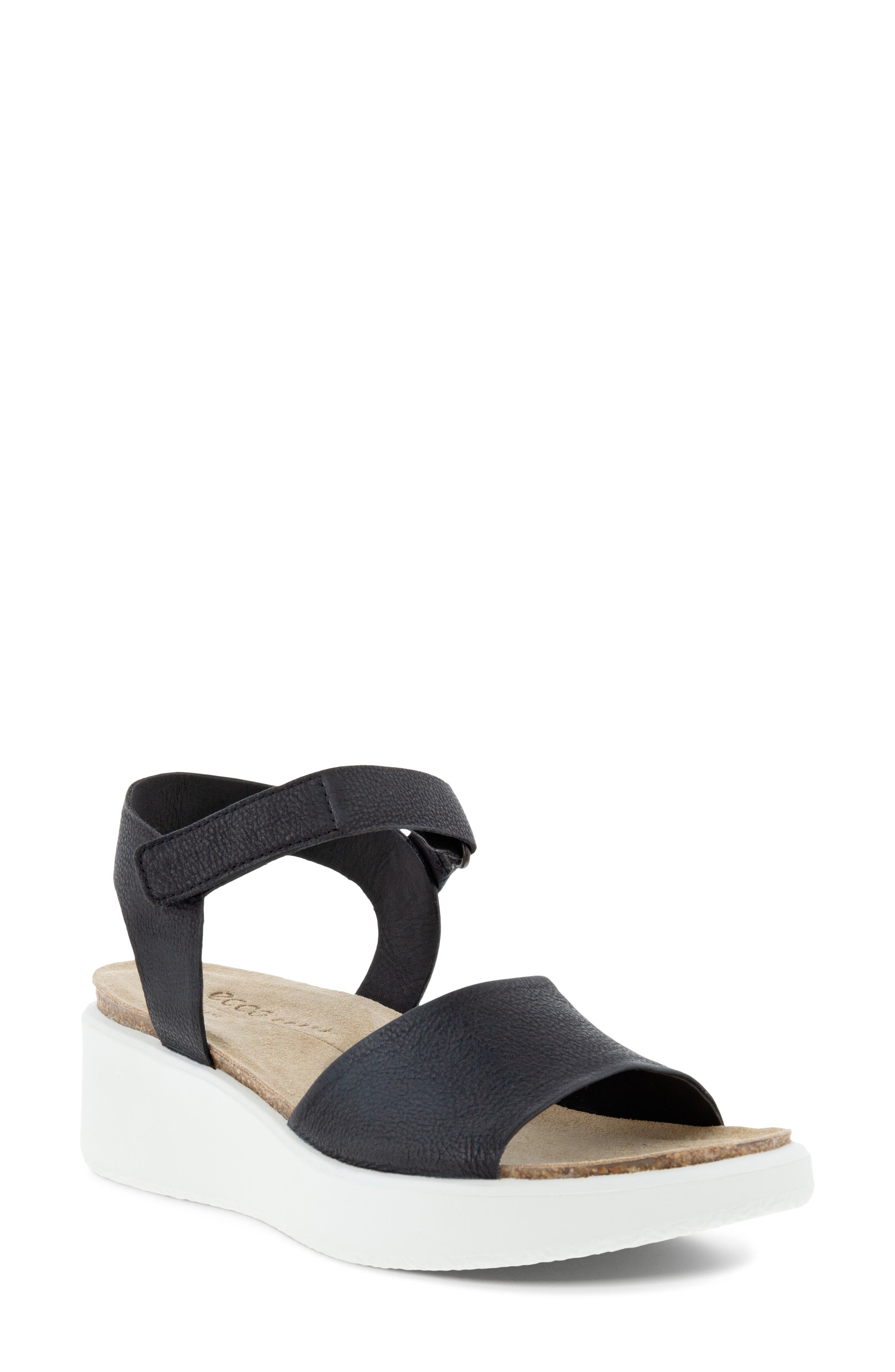 ECCO CORKSPHERE<sup>™</sup> Flowt Wedge Cork Sandal, Main, color, 