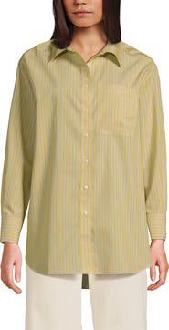 Lands' End No Iron Oversized Poplin Extra Long Tunic