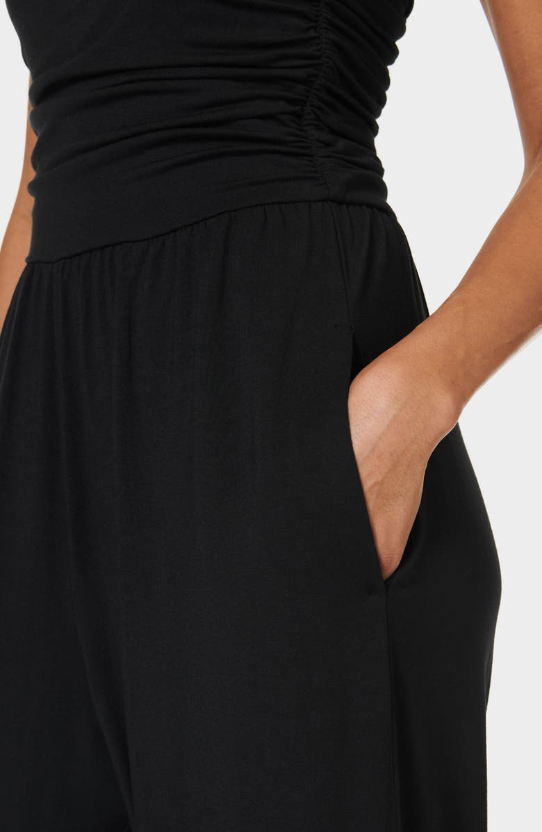 Sweaty Betty Strapless Wide Leg Jumpsuit, Alternate, color, Black