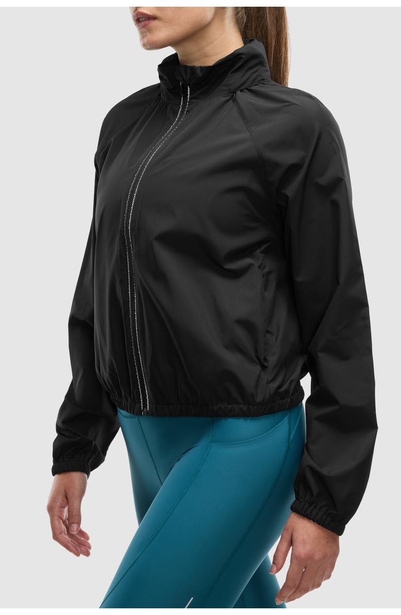 Peloton Woven Seamed Run Shell, Alternate, color, Black