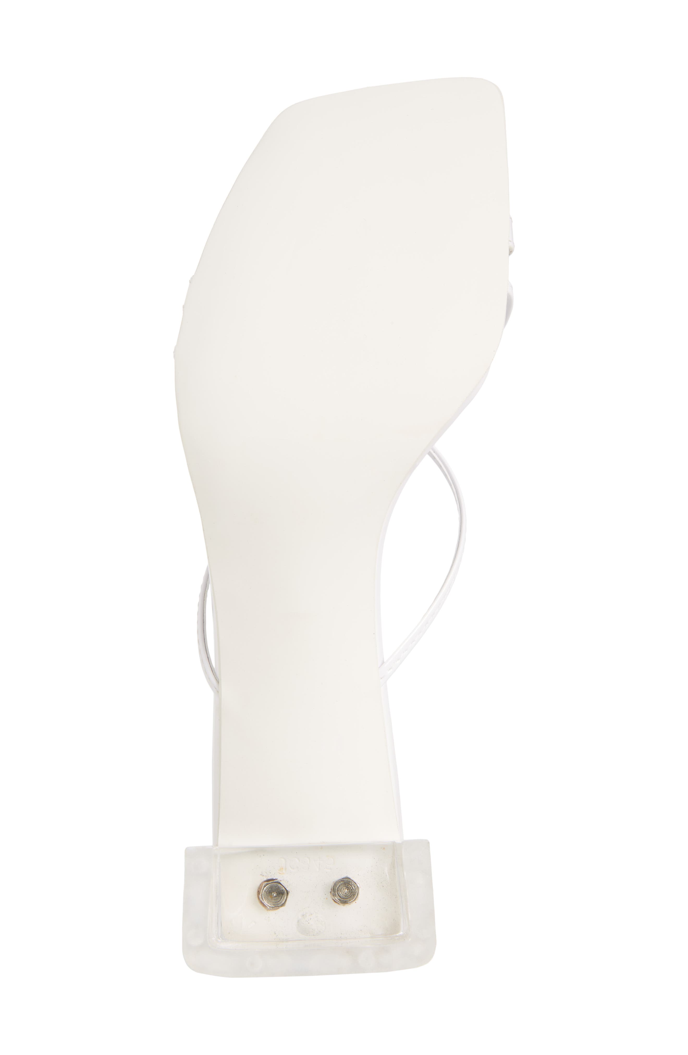 Mural-Lo Slide Sandal, Alternate, color, WHITE PATENT LEATHER/ CLEAR