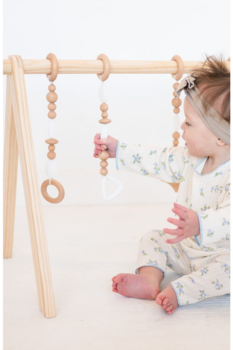 Wooden Baby Gym, Alternate, color, Natural & White