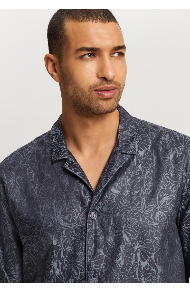 Hanro Selection Satin Cotton Pajama Set, Alternate, color, Nightshade