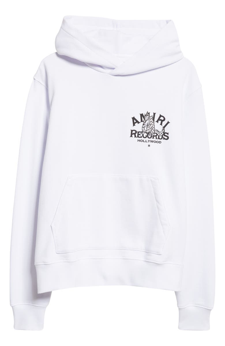 AMIRI Wolf Records Cotton Graphic Hoodie, Alternate, color, 
