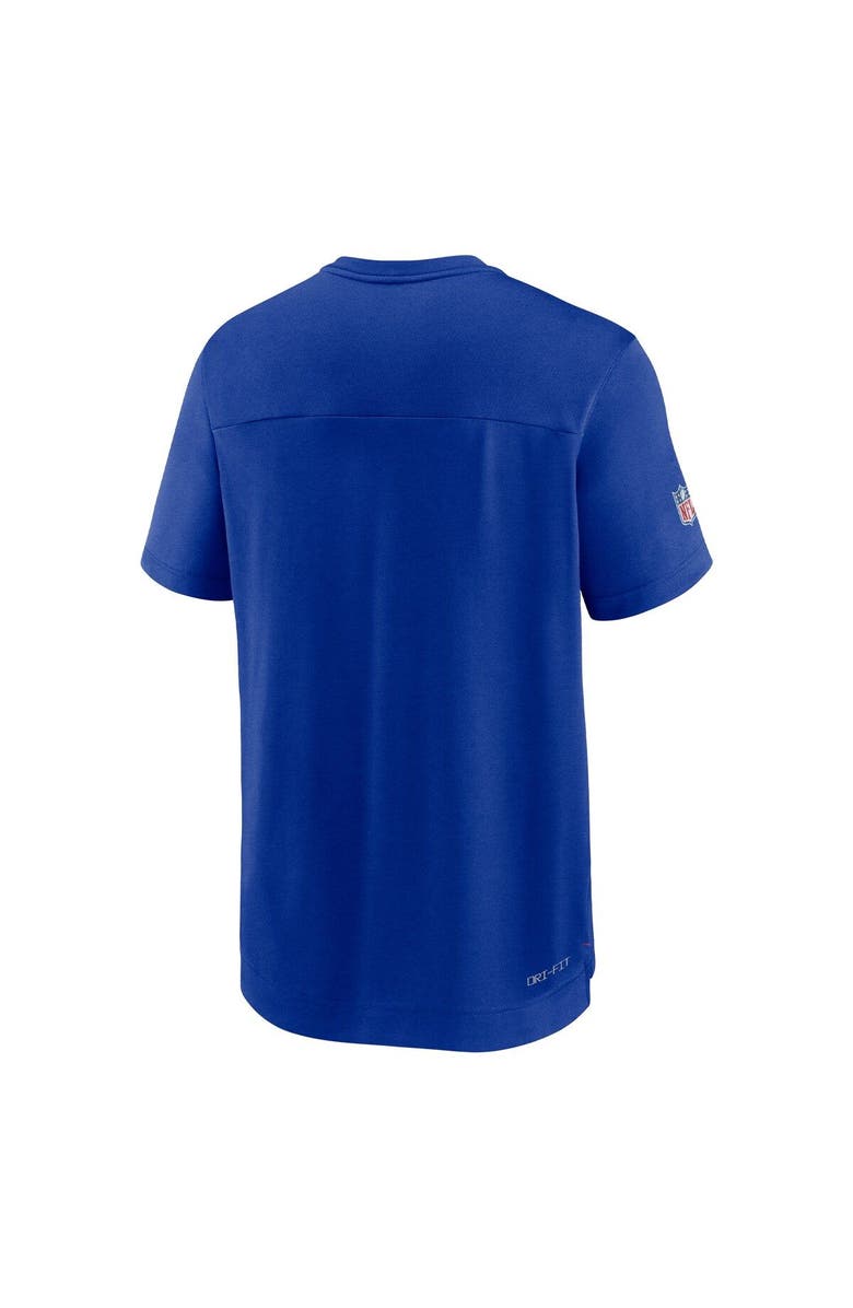 Nike Men's Nike Royal New York Giants Sideline Coaches Vintage Chevron Performance V-Neck T-Shirt, Alternate, color, 
