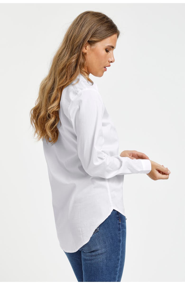 Kaffe Scarlet Long Sleeve Shirt, Alternate, color, Optical White