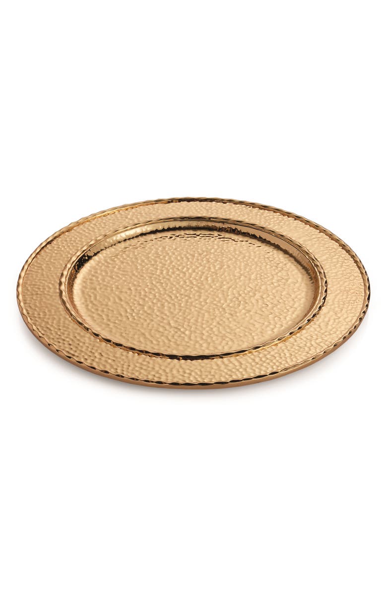 Michael Aram Hammertone Charger Plate, Main, color, Gold