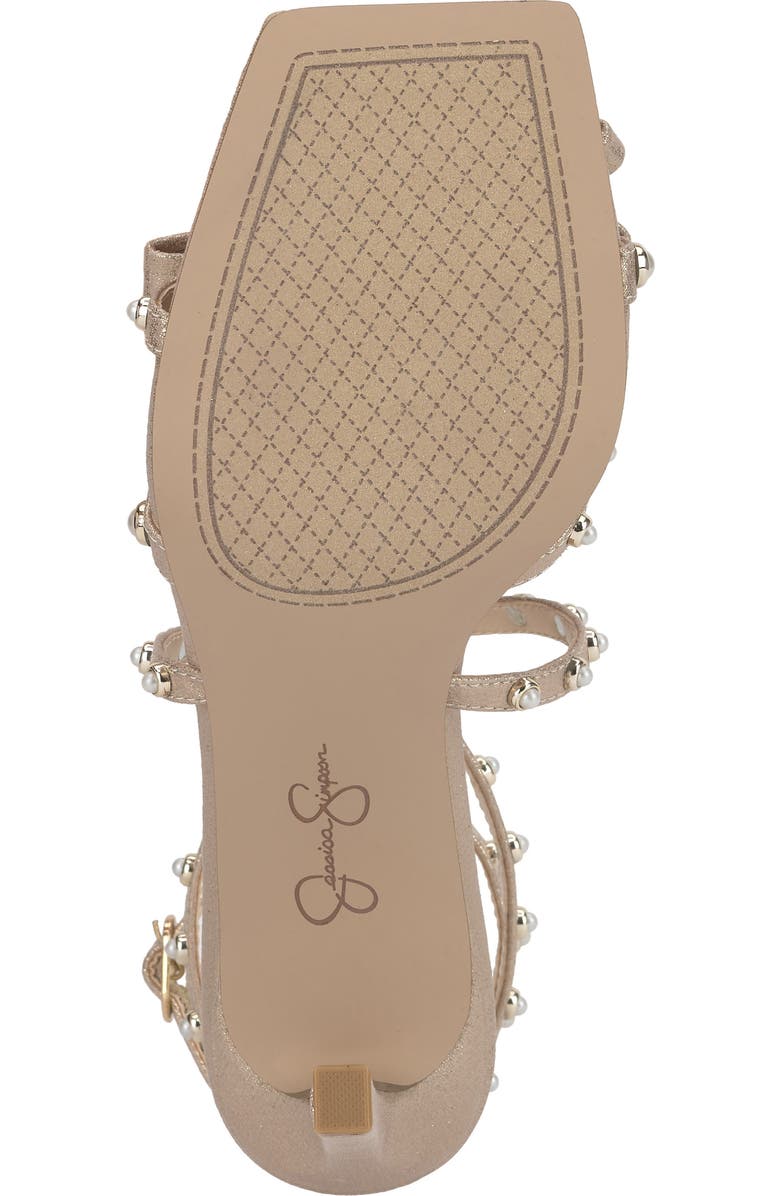 Jessica Simpson Loelva Studded Strappy Sandal, Alternate, color, Champagne