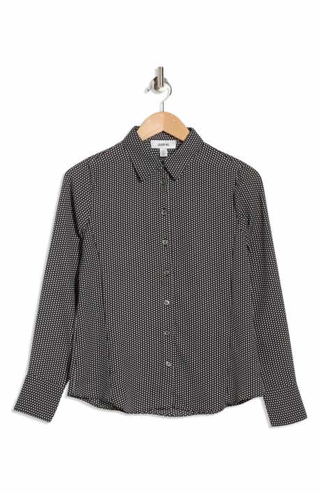 JASON WU Slim Fit Dot Print Button-Up Shirt
