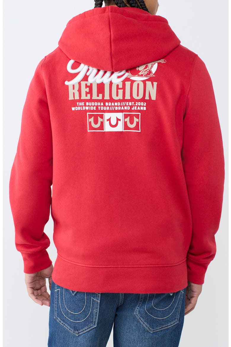 Retro Full Zip Hoodie, Alternate, color, TRV RED