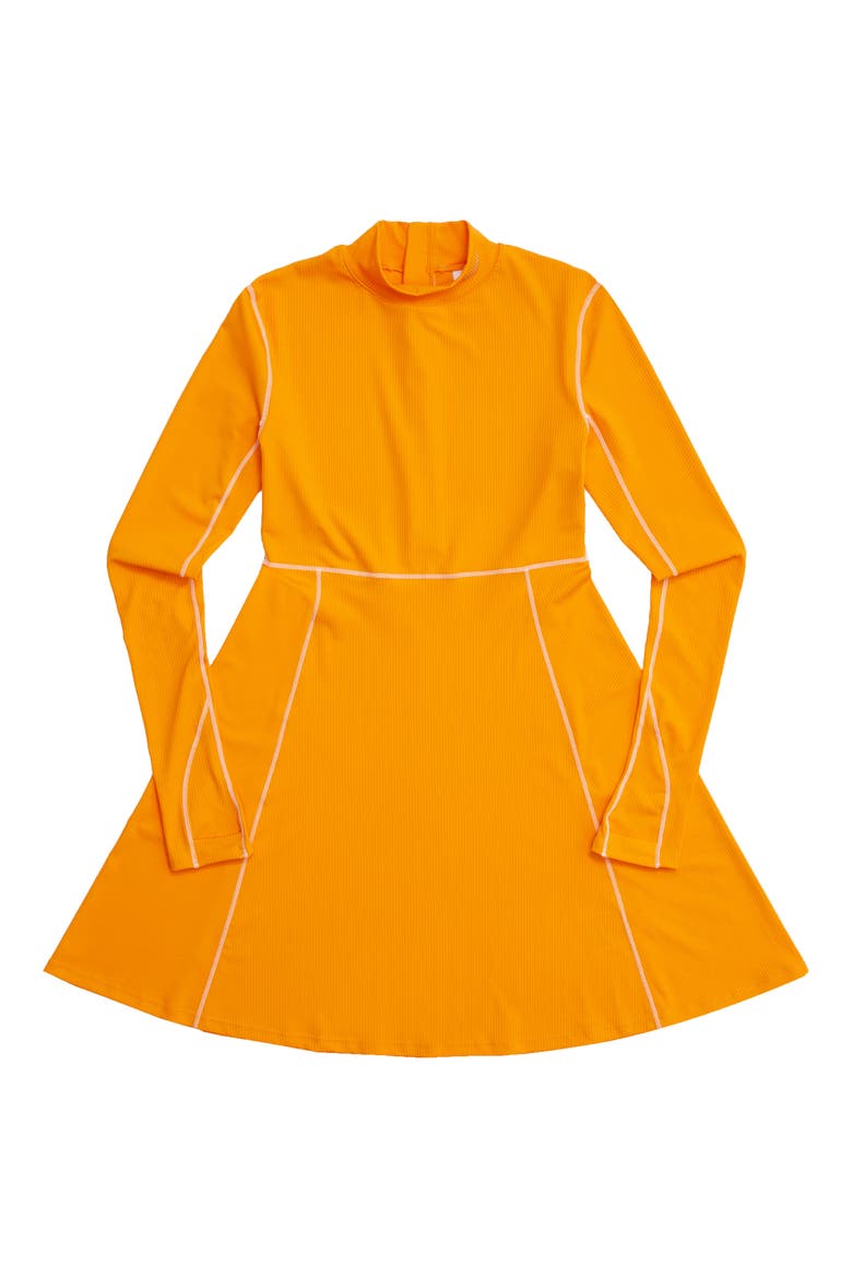 x Olivia Kim NRG Long Sleeve Performance Tennis Dress, Alternate, color, BRIGHT CERAMIC