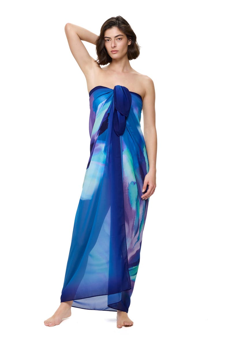Floral Rhythm Pareo, Alternate, color, Blue-Multi