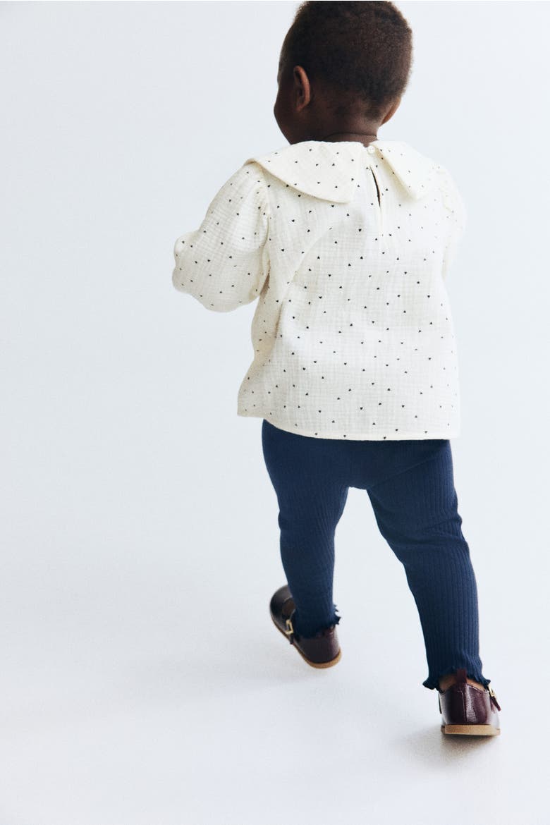 2-piece Blouse And Leggings Set, Alternate, color, White/hearts