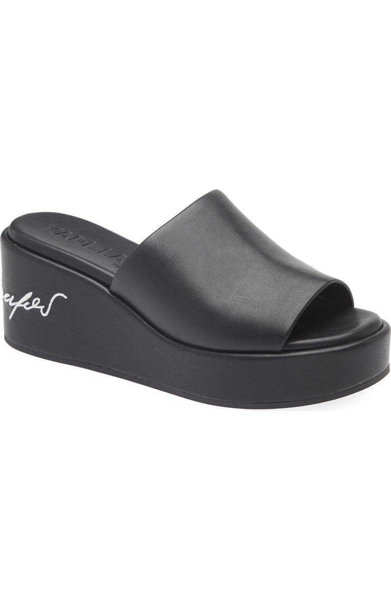 KARL LAGERFELD PARIS Catina Platform Wedge Sandal, Main, color,
