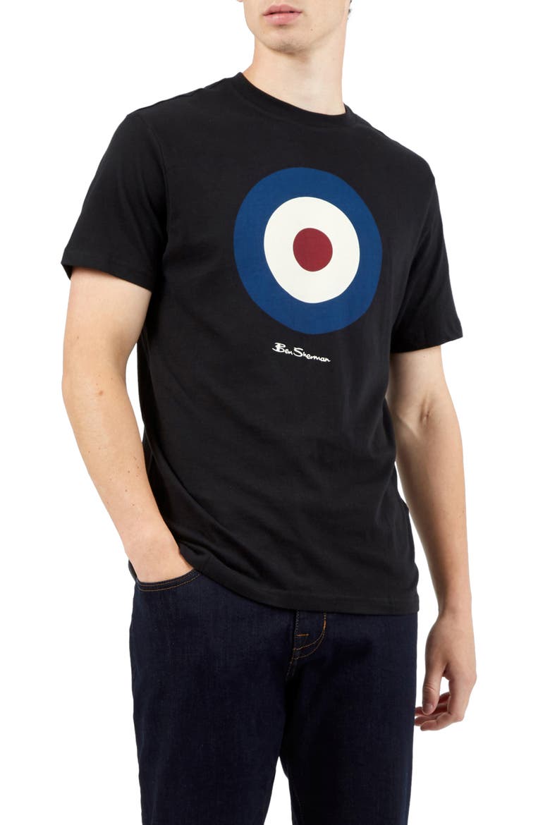 Signature Target Logo Graphic T-Shirt, Main, color, BLACK