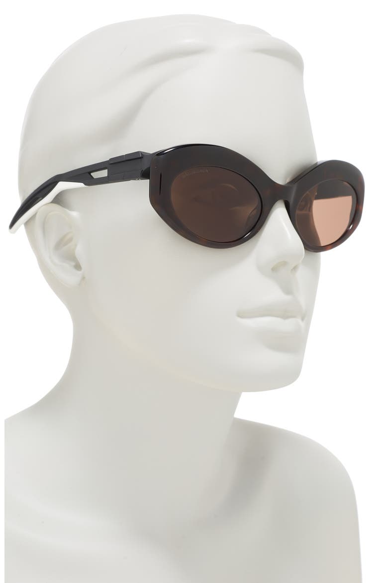 55mm Cat Eye Sunglasses, Alternate, color, HAVANA BLACK BROWN