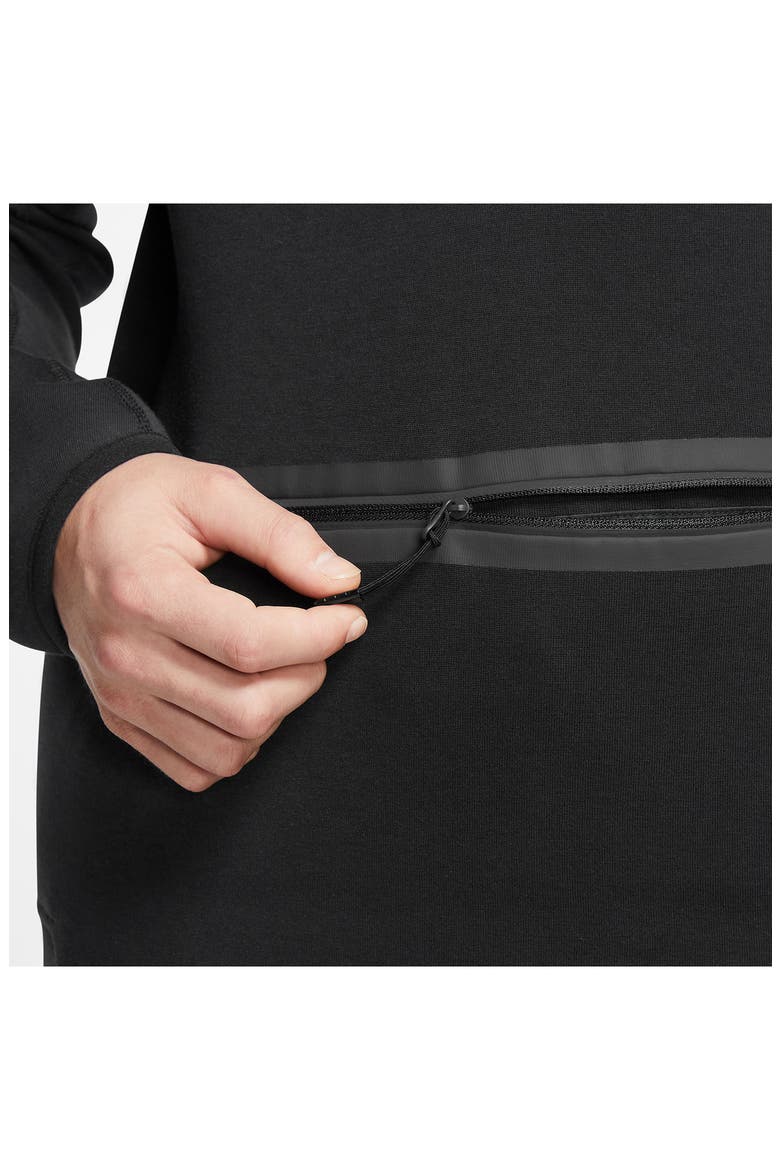 Tech Fleece Half Zip Pullover, Alternate, color, BLACK/ BLACK
