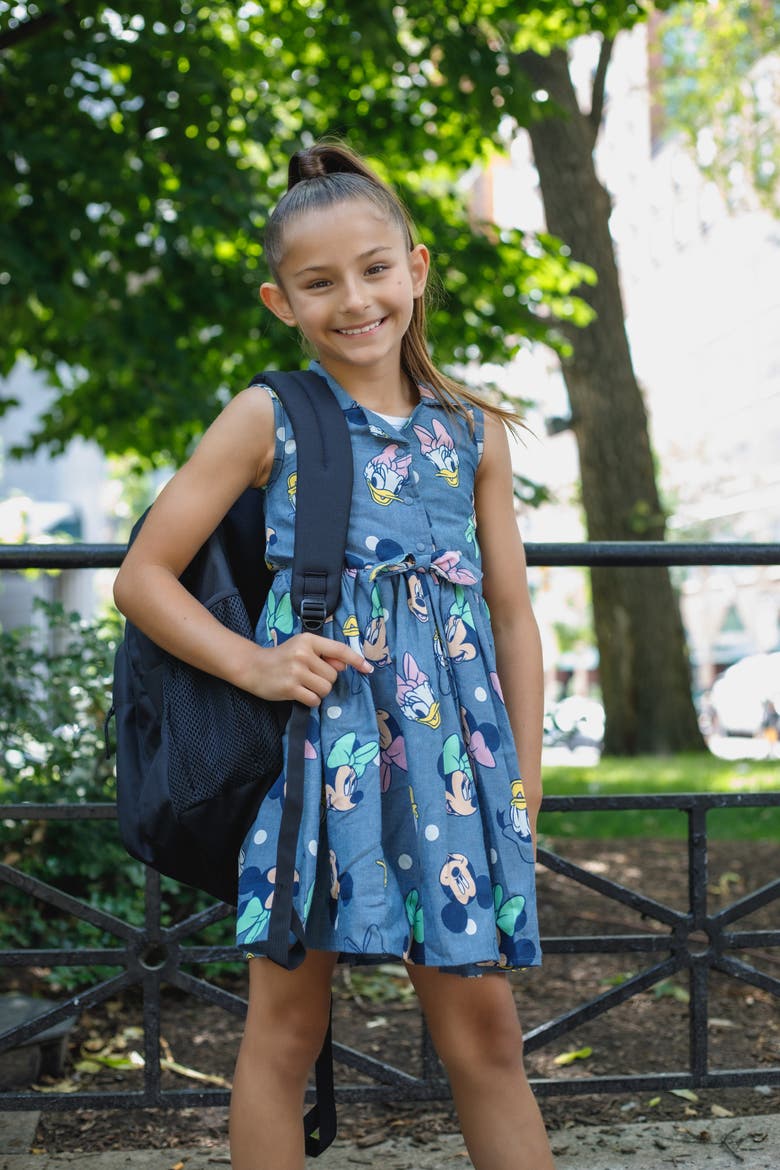 Mickey Mouse & Friends Chambray Dress, Alternate, color, Mickey Friends Blue