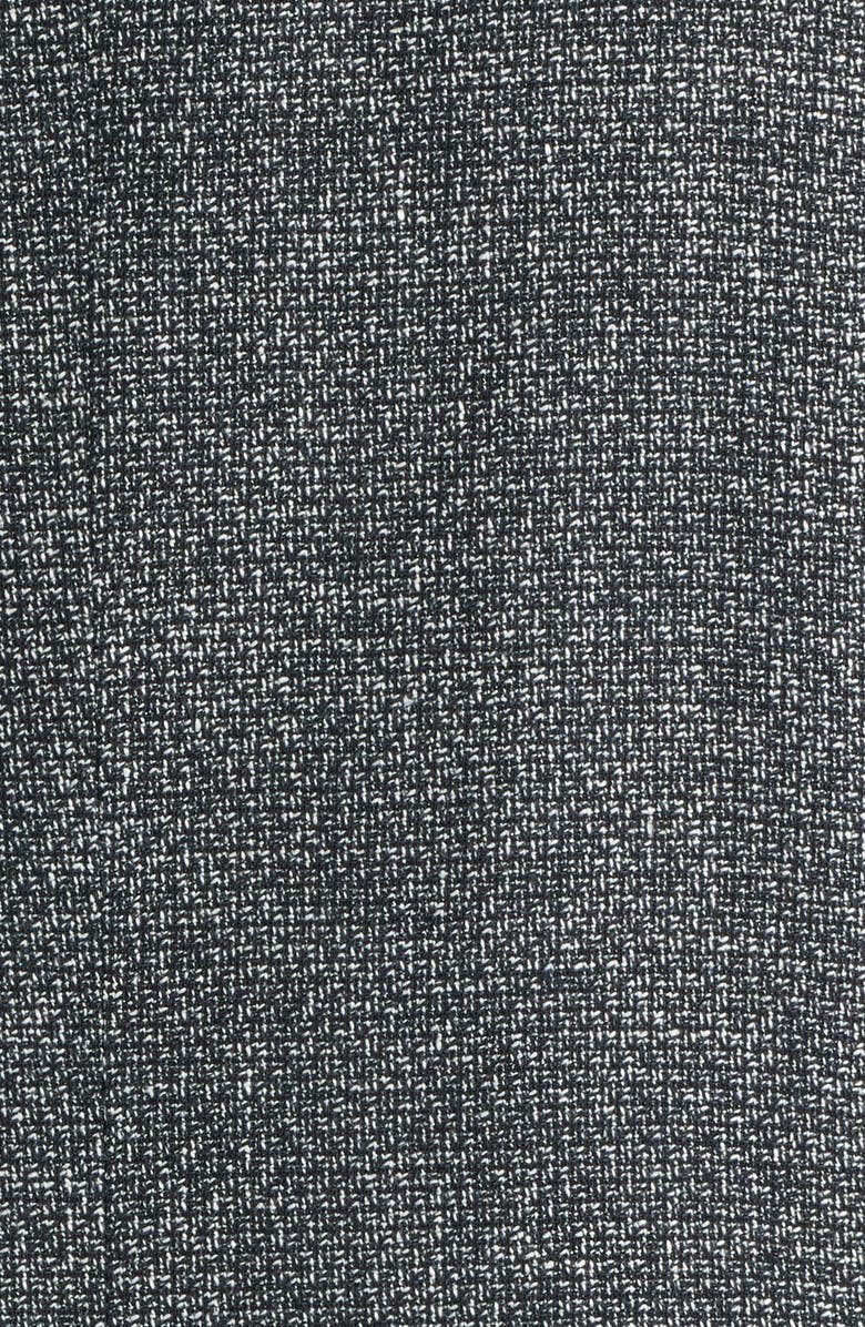 AllSaints Rawdon Slim Fit Black Mélange Wool & Linen Peak Lapel Sport Coat, Alternate, color, Black White