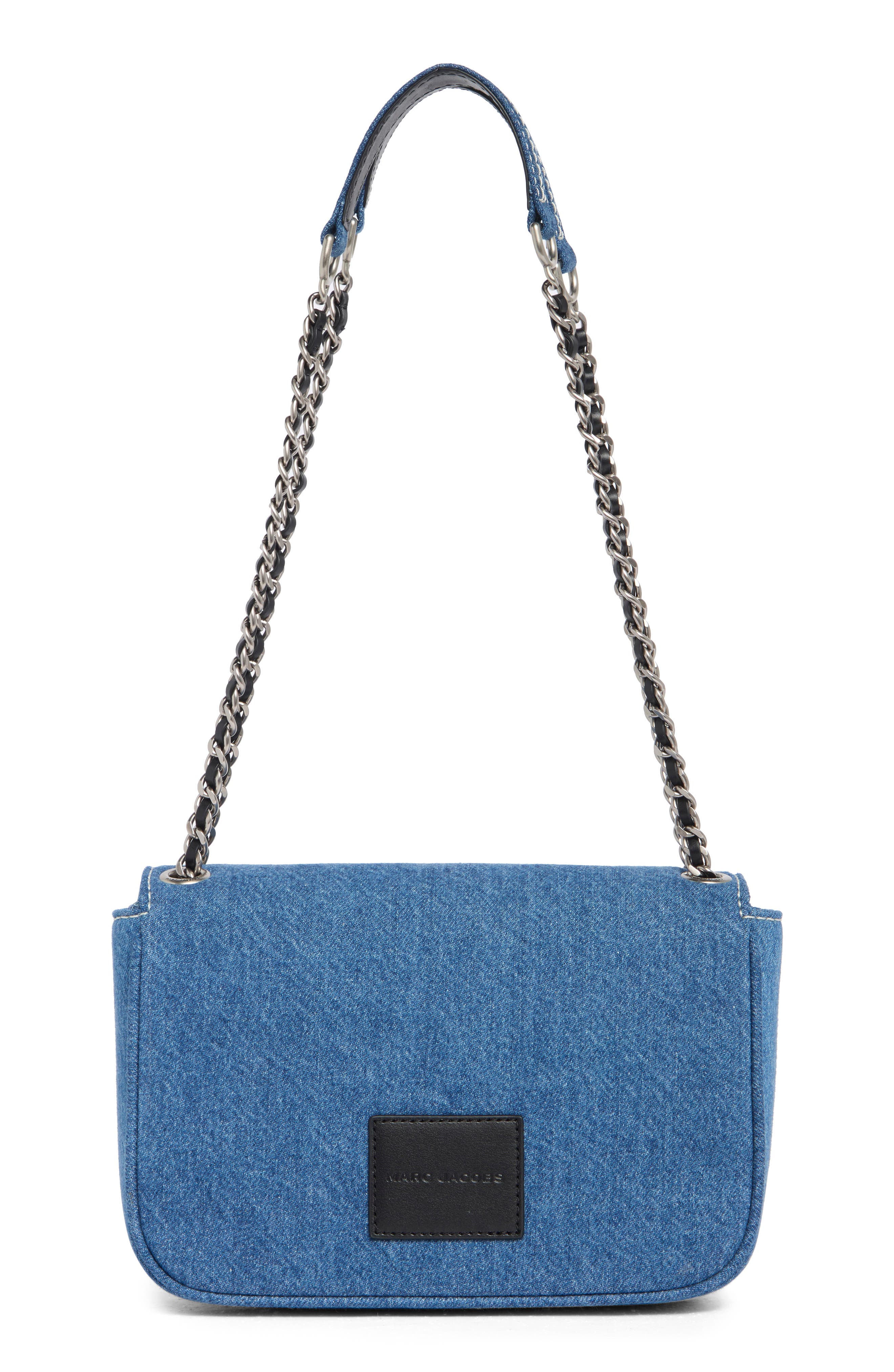 Denim Sequin Daisy Shoulder Bag, Alternate, color, MEDIUM DENIM