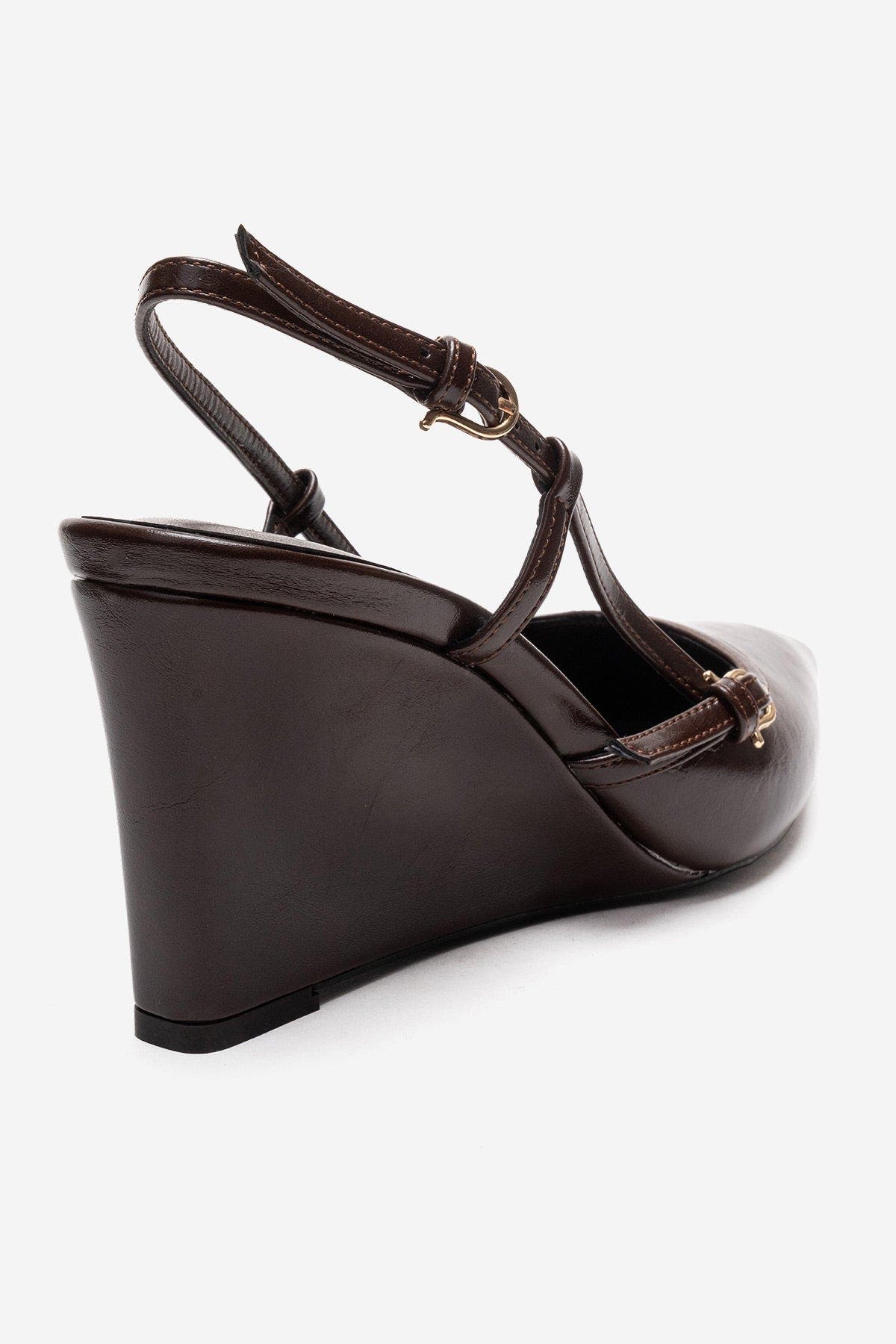 Prologue Shoes Celia Pointed Toe Wedge Pump, Alternate, color, Brown