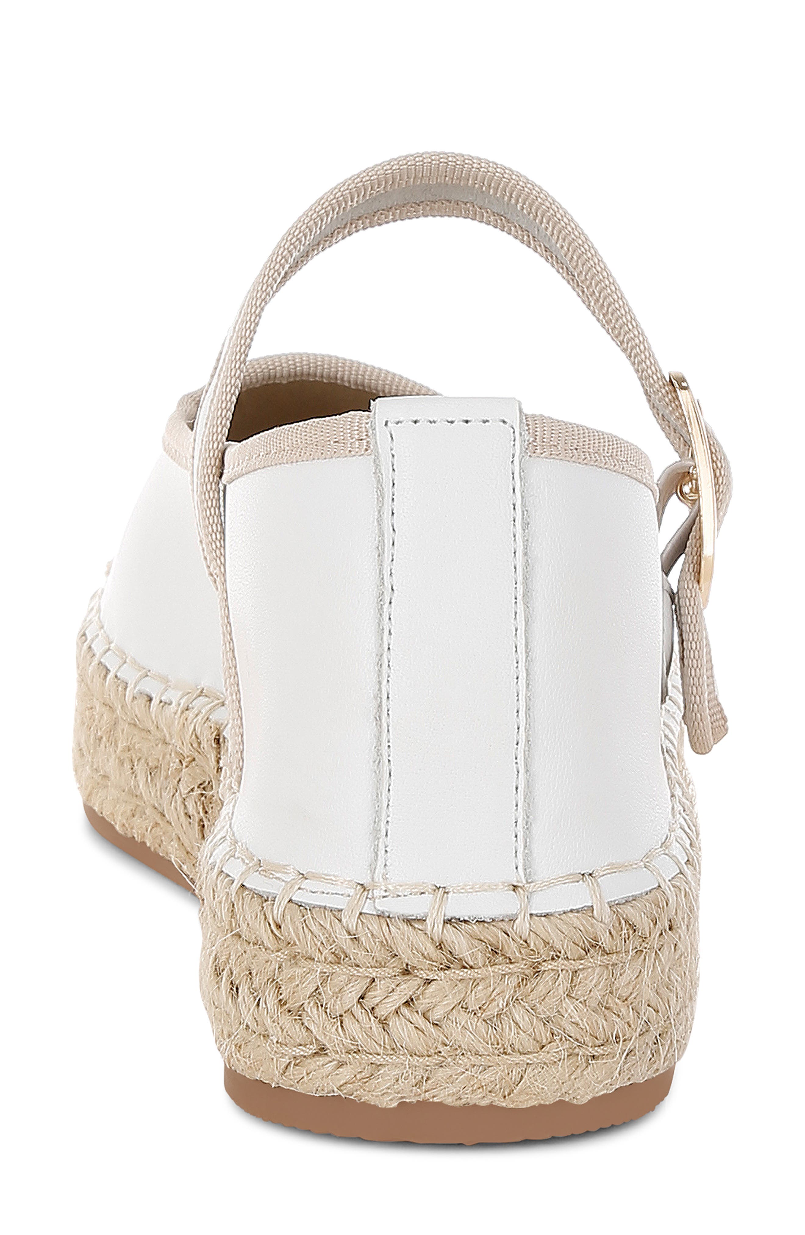Osdtac Espadrille Mary Jane Flat, Alternate, color, WHITE