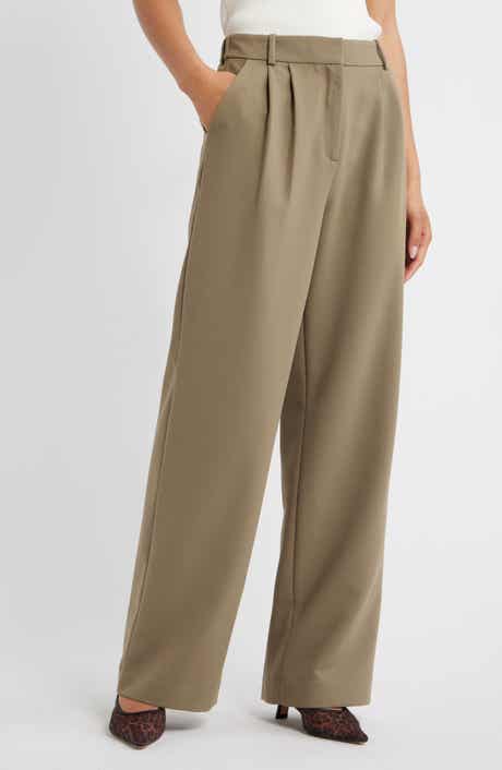 Icon Twill High Waist Wide Leg Trousers