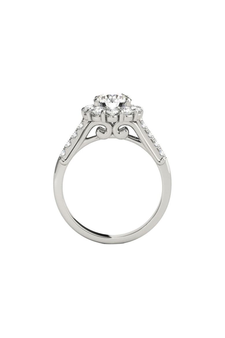 3ct Halo Diamond Engagement Wedding Ring White, Yellow, or Gold Lab Grown, Alternate, color, 14k White Gold