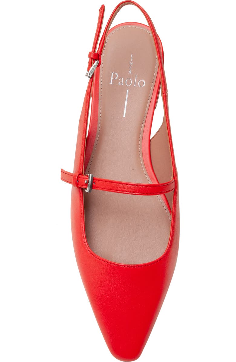Linea Paolo Celeste Slingback Pointed Toe Flat, Alternate, color, Cherry Red