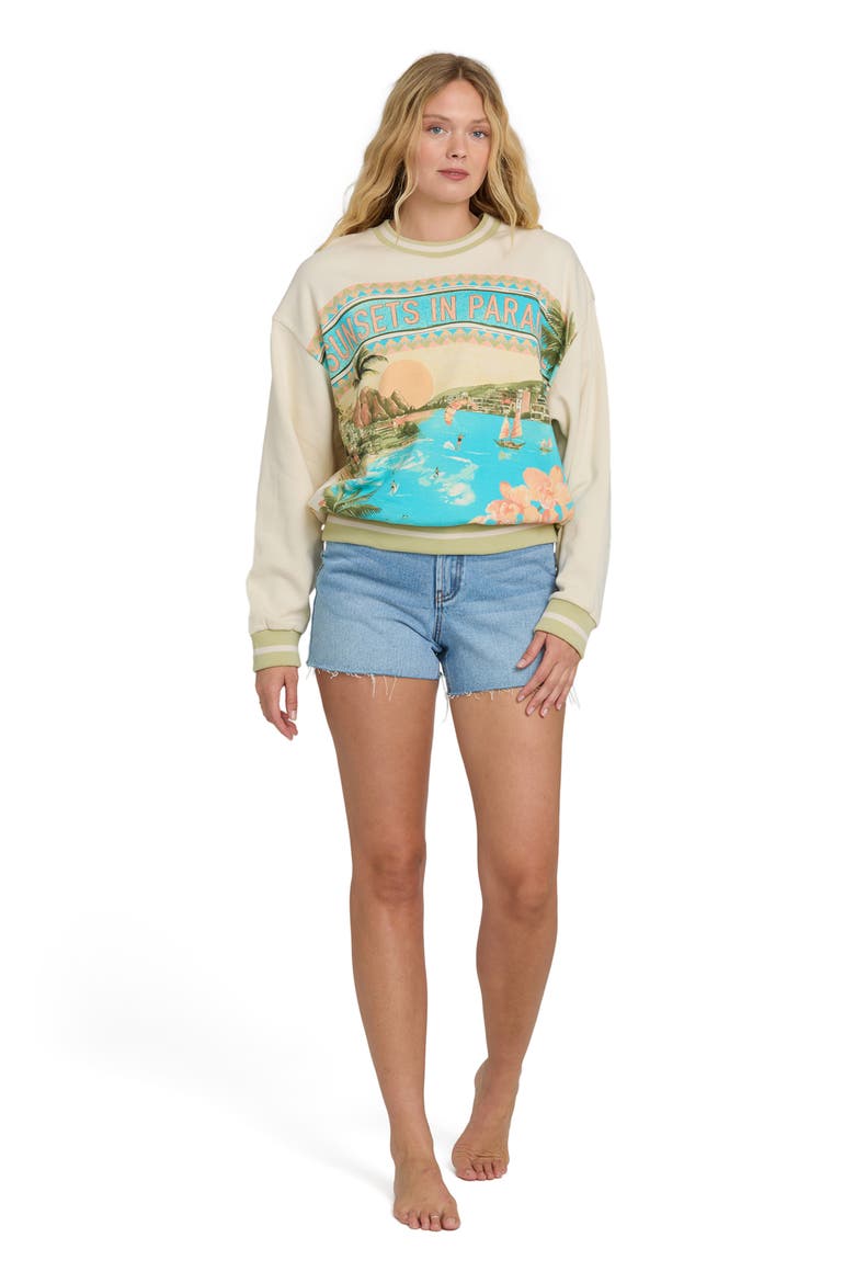 Summer Dream Kendal Crewneck Sweatshirt, Alternate, color, WHITE CAP