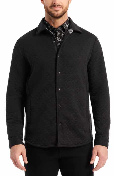 Robert Graham Downey Knit Snap Front Shirt Jacket