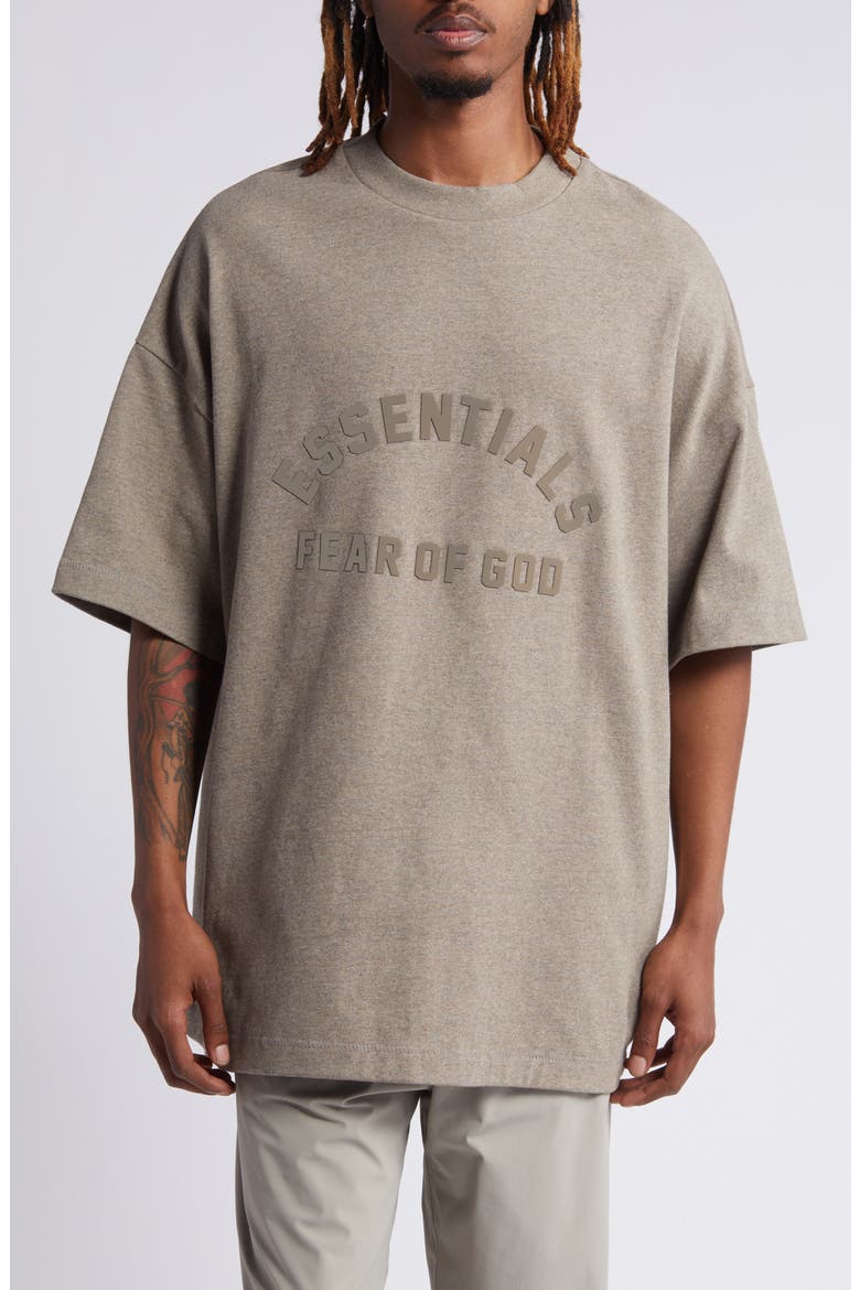 Oversize Logo T-Shirt, Main, color, HEATHER GREY