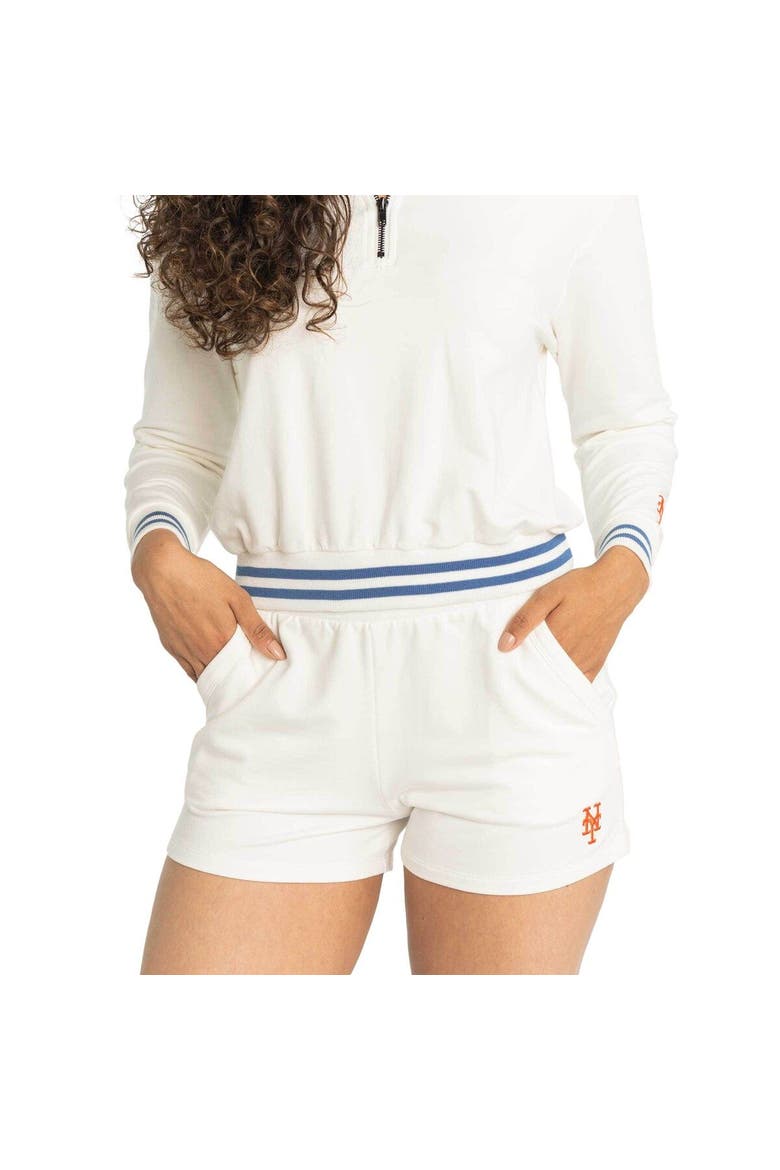 Women's Lusso  White New York Mets Maeg Tri-Blend Pocket Shorts, Alternate, color, White