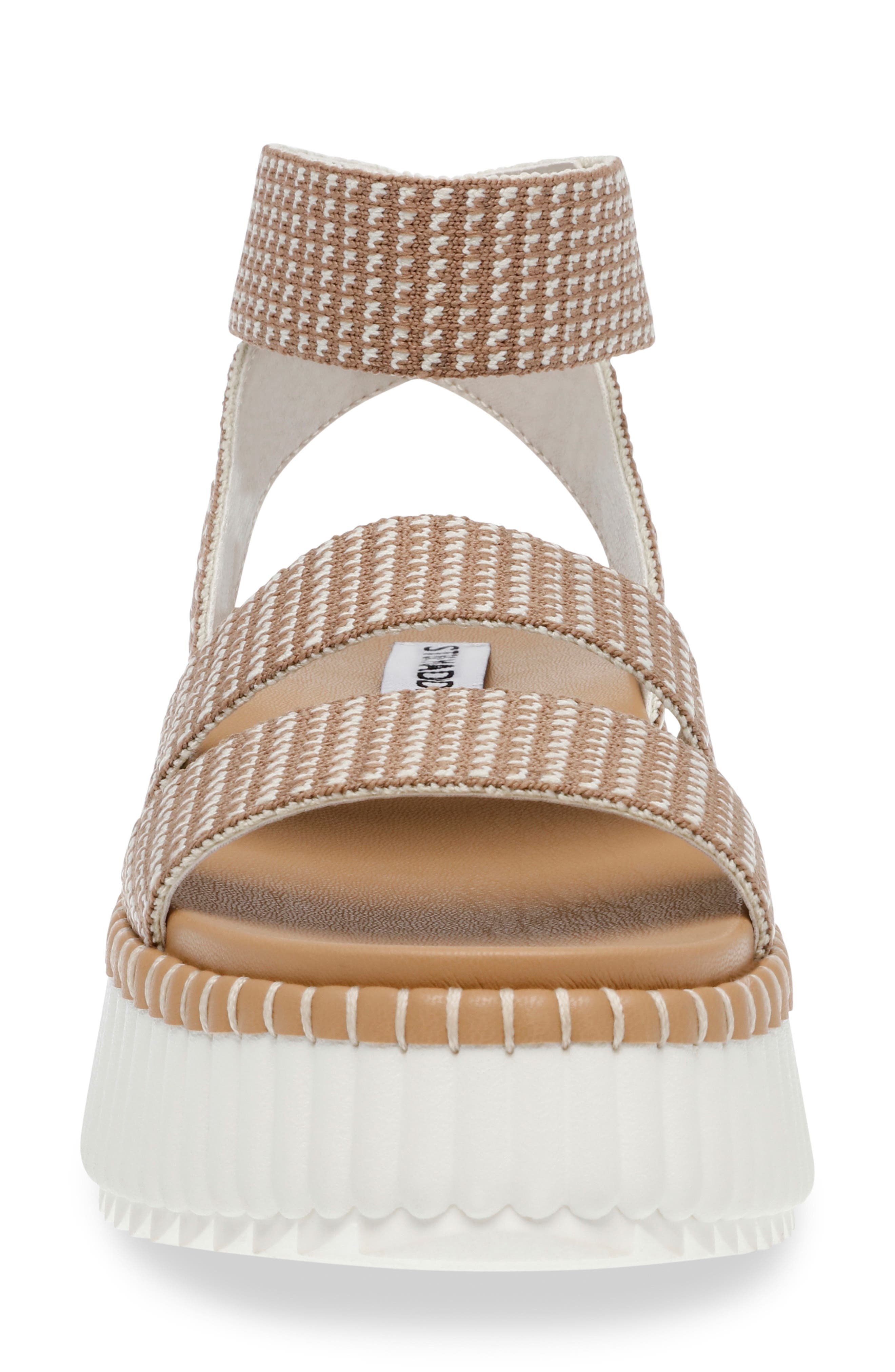Steve Madden Shelle Platform Wedge Sandal, Alternate, color, Taupe Multi