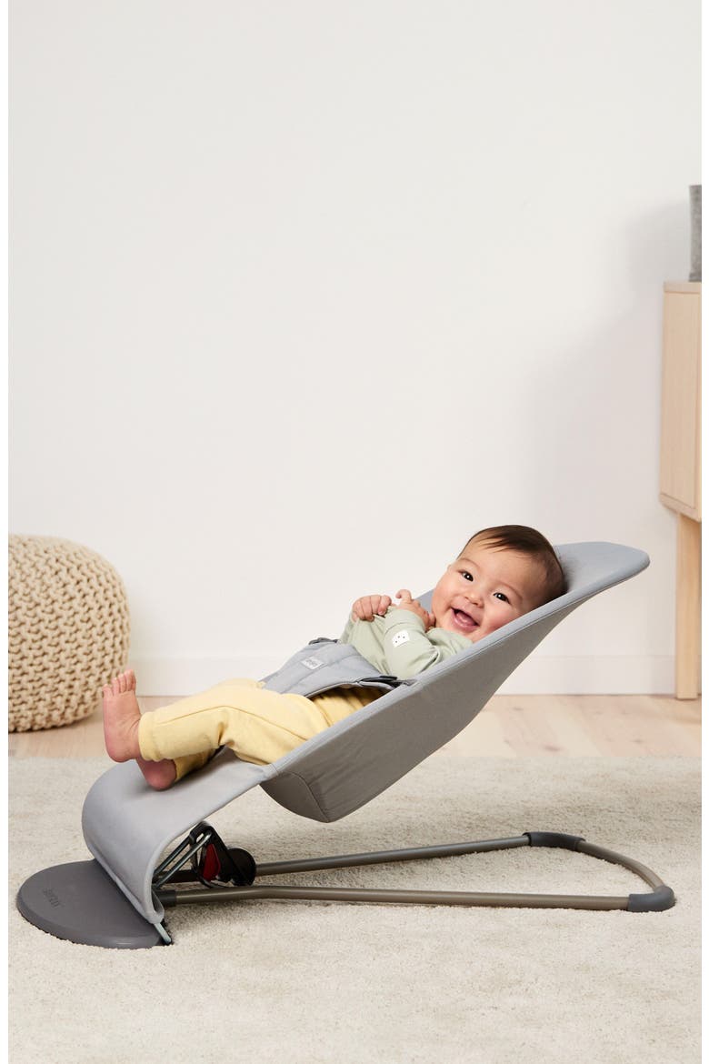 Bouncer Bliss Convertible Quilted Baby Bouncer, Alternate, color, LIGHT GRAY FABRIC